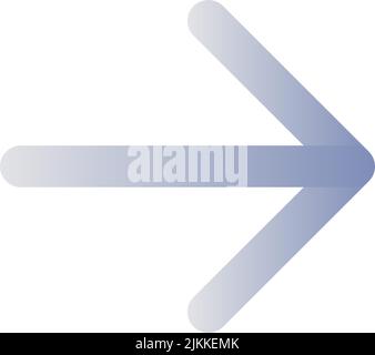 Rightwards arrow flat gradient color ui icon Stock Vector