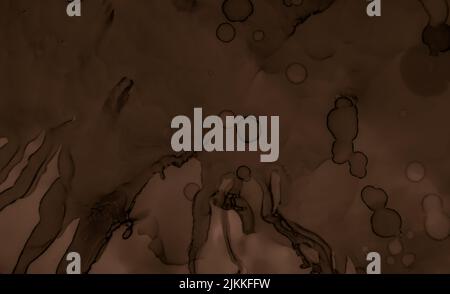 Liquid Chocolate Texture. Brown Cream Background. Stock Photo