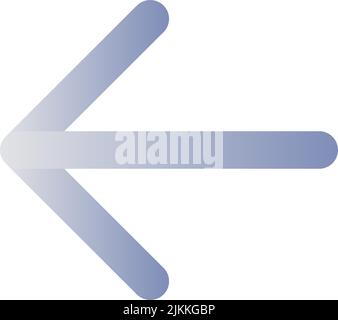 Leftwards arrow flat gradient color ui icon Stock Vector