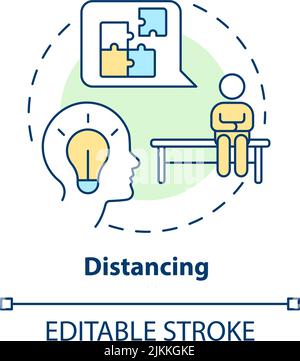 Distancing concept icon Stock Vector
