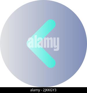 Arrow left button flat gradient color ui icon Stock Vector