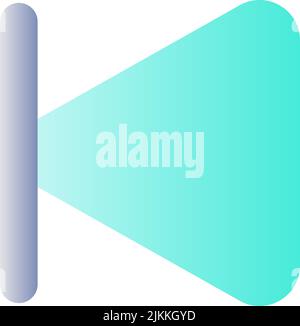Skip previous button flat gradient color ui icon Stock Vector
