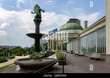 The Botanique or Kruidtuin is a Brussels metro station in downtown, Belgium, Europe Stock Photo