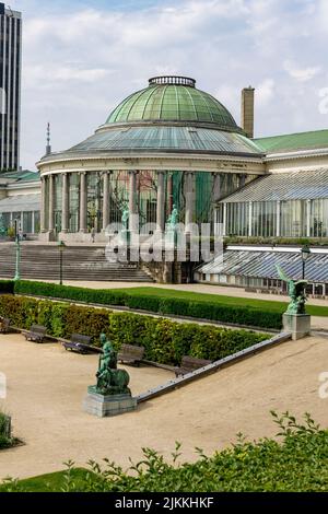 A vertical shot of the Botanique or Kruidtuin is a Brussels metro station in downtown, Belgium, Europe Stock Photo