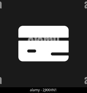 Close bank account dark mode glyph ui icon Stock Vector