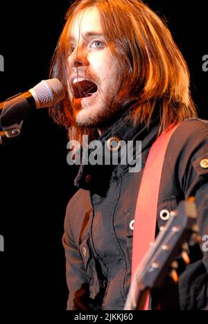 An actor, singer, guitarist Jared Leto performing live with the band 30 Seconds to Mars Stock Photo