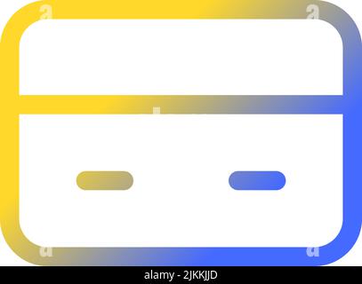 Payment card pixel perfect gradient linear ui icon Stock Vector