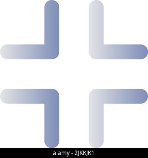 Exit full screen flat gradient color ui icon Stock Vector
