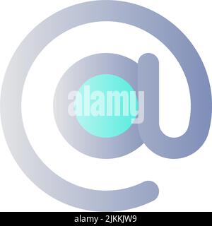 Mail symbol icon - gray gradient, isolated - vector illustration Stock ...