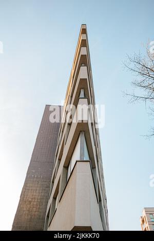 A vertical high angle shot of a Vilnius city red roof buildings and a ...