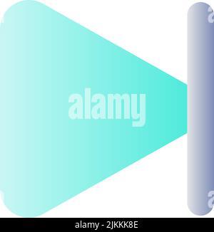 Skip next button flat gradient color ui icon Stock Vector