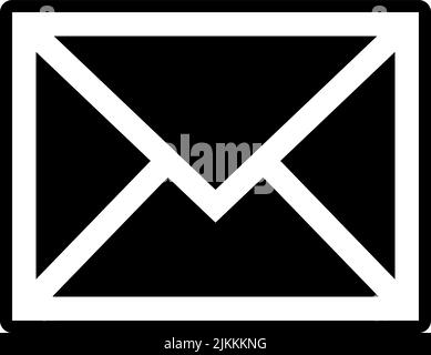 message icon black vector illustration. Stock Vector