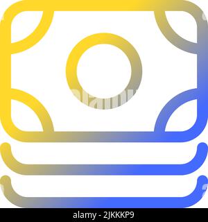 Cash pixel perfect gradient linear ui icon Stock Vector