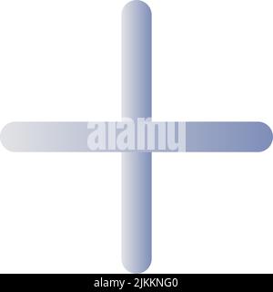 Plus flat gradient color ui icon Stock Vector
