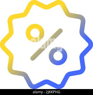 Sale pixel perfect gradient linear ui icon Stock Vector
