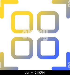 Scan qr code pixel perfect gradient linear ui icon Stock Vector