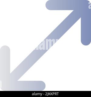 Enlarge flat gradient color ui icon Stock Vector