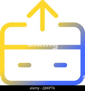 Send money pixel perfect gradient linear ui icon Stock Vector