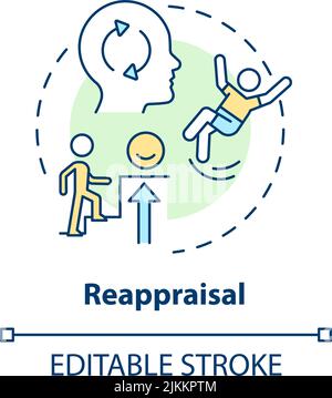 Reappraisal concept icon Stock Vector