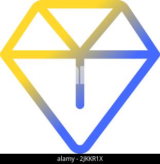 Diamond pixel perfect gradient linear ui icon Stock Vector