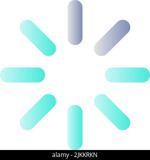 Loading indicator flat gradient color ui icon Stock Vector