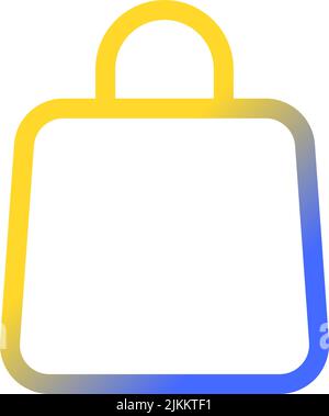 Shopping bag pixel perfect gradient linear ui icon Stock Vector