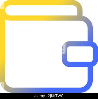 Wallet pixel perfect gradient linear ui icon Stock Vector
