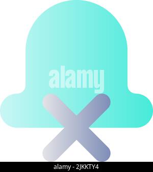 Silent notifications flat gradient color ui icon Stock Vector