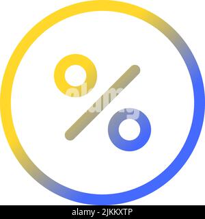 Interest rate pixel perfect gradient linear ui icon Stock Vector
