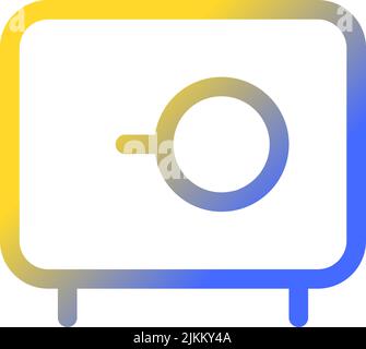 Money safe pixel perfect gradient linear ui icon Stock Vector