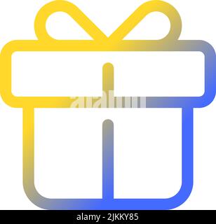 Gift pixel perfect gradient linear ui icon Stock Vector