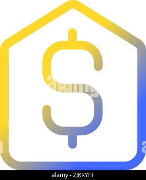 Price tag pixel perfect gradient linear ui icon Stock Vector