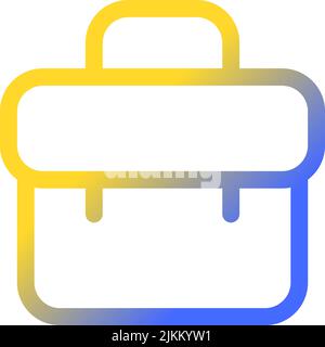 Business case pixel perfect gradient linear ui icon Stock Vector