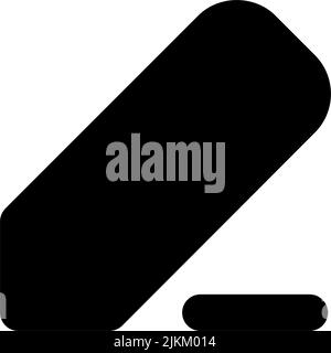 Note taking black glyph ui icon Stock Vector