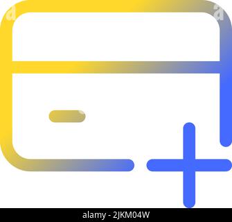 Open new bank account pixel perfect gradient linear ui icon Stock Vector