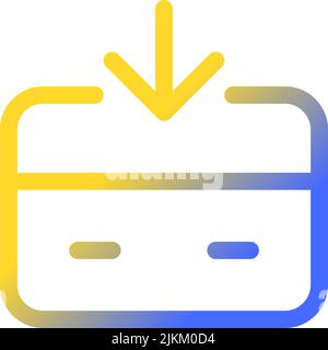 Receive money pixel perfect gradient linear ui icon Stock Vector