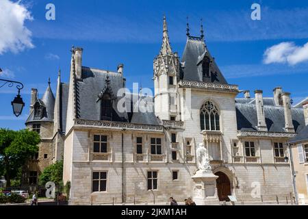 A closeup shot of the historical building called Palais Jacques Coeur in Bourges, France Stock Photo