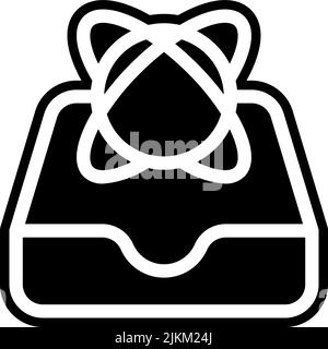 backup file icon black vector illustration. Stock Vector