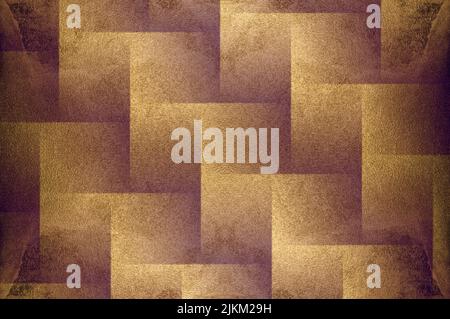brown-gold colored shaded background with geometric patterns, abstract texture, background for projects, card, place for text Stock Photo