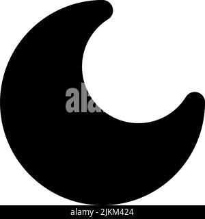 Night mode black glyph ui icon Stock Vector