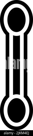 cotton applicator icon black vector illustration. Stock Vector