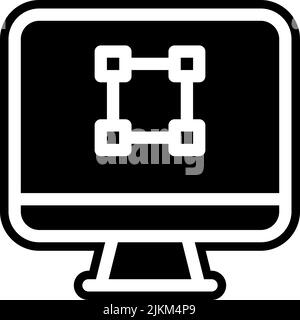 graphic editor icon black vector illustration. Stock Vector