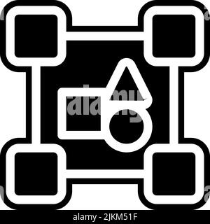 art design icon black vector illustration. Stock Vector