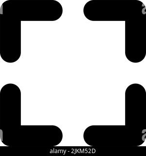 Full screen black glyph ui icon Stock Vector