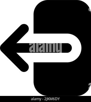 Export data black glyph ui icon Stock Vector