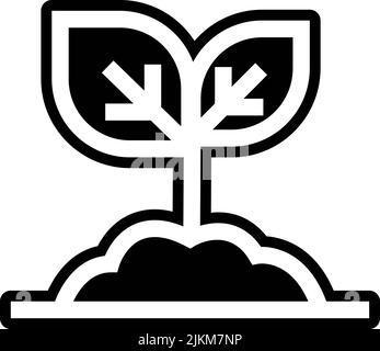 soil icon black vector illustration. Stock Vector