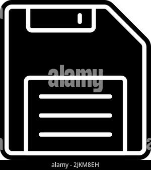 floppy icon black vector illustration. Stock Vector