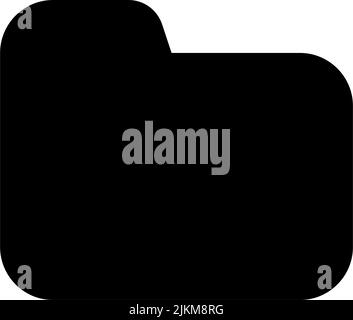 empty folder glyph icon vector. empty folder sign. isolated symbol ...