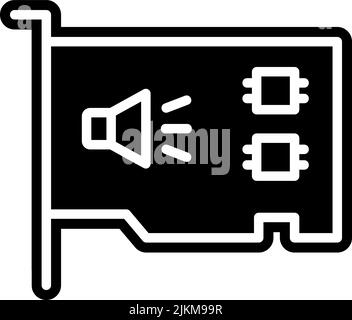 chip icon black vector illustration. Stock Vector