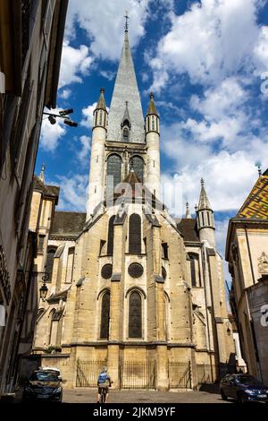 A closeup of the Church of Notre-Dame of Dijon, France Stock Photo